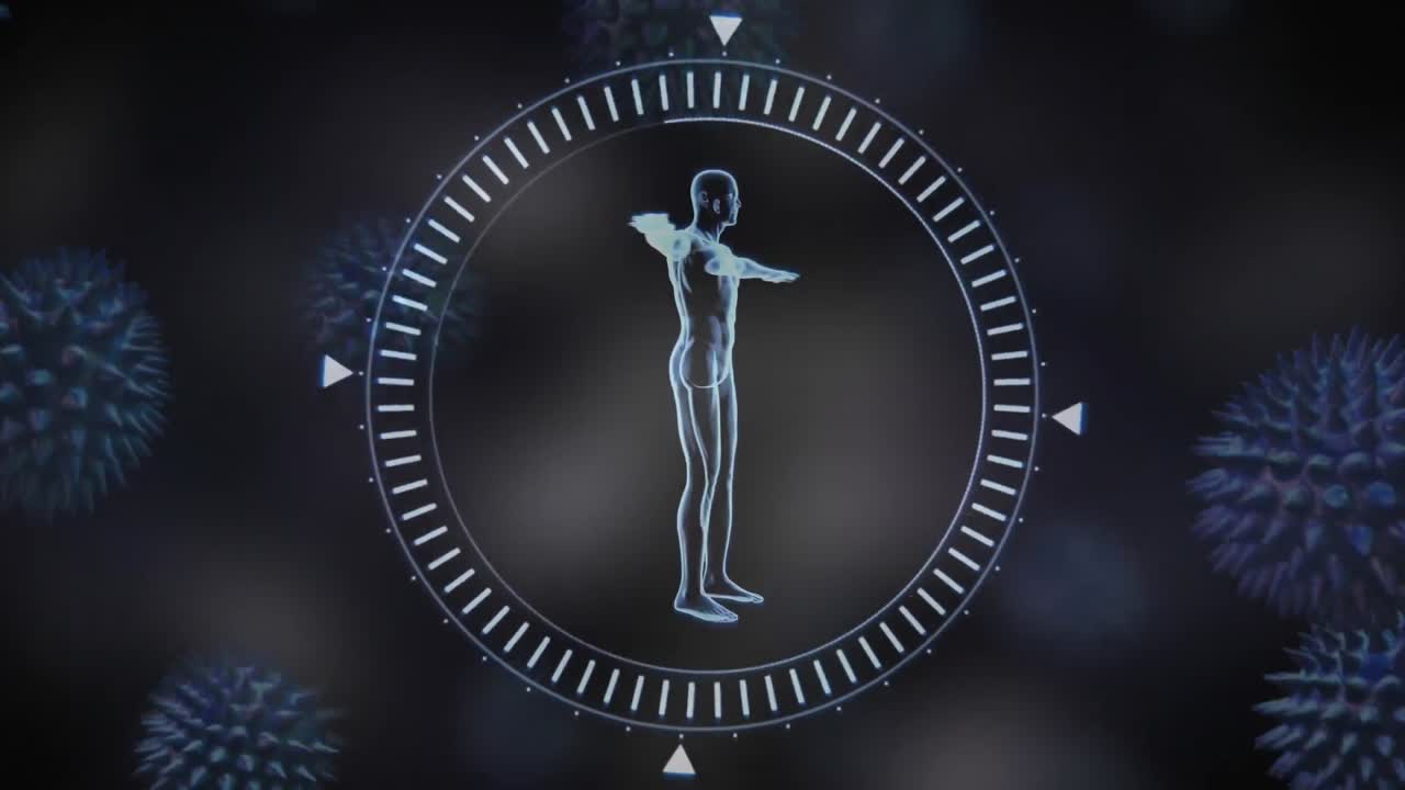 prototipo de hombre de representación en un marco redondo