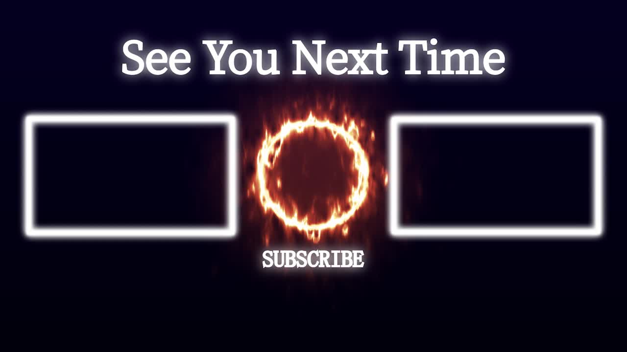 컬러 플레임 엔드 카드 엔딩 스크린 모션 그래픽