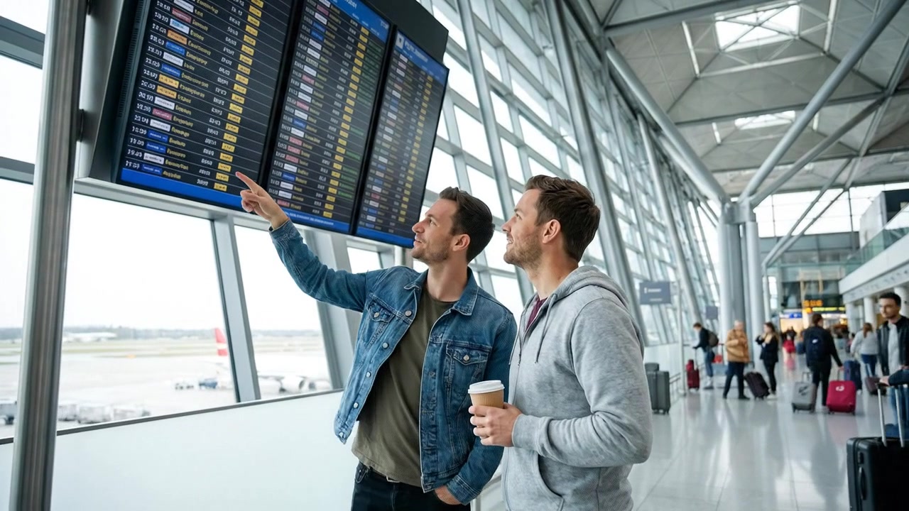 Business travelers walking in airport terminal | Premium Stock Video ...
