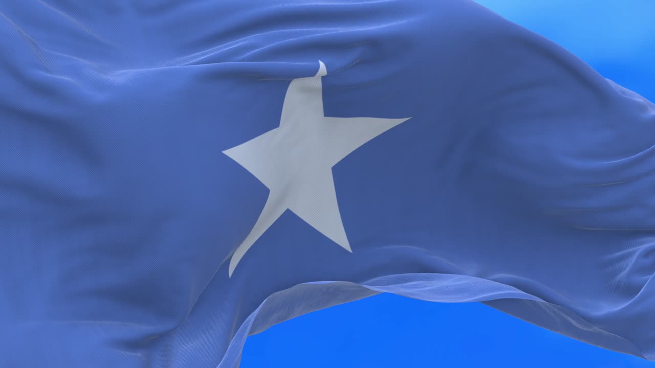 un bucle sin costuras de la bandera de somalia.
