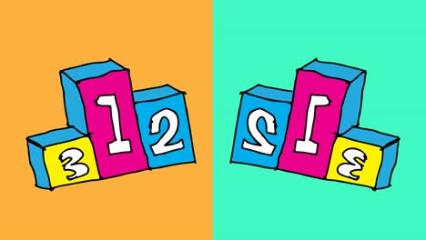 kids drawing pop art seamless background with theme of podium