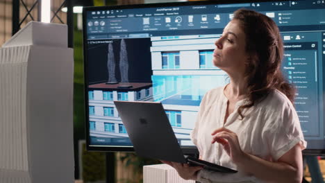 vertical video professional property developer analyzes zoning regulations and project plans
