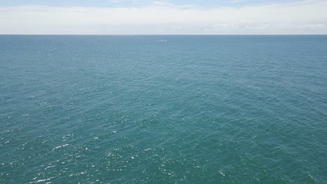 beautiful calm open sea by the north stradbroke island in australia -aerial