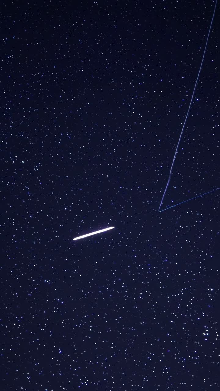 A mesmerizing video concept of a starry night sky, captured from a low-angle perspective