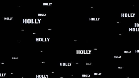 animación del texto sagrado en repetición en navidad sobre fondo negro