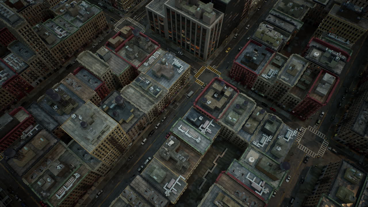 vista aérea de los techos de los edificios del centro de Nueva York