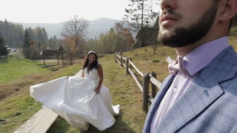 Wedding-couple.-Lovely-groom-and-bride.-Happy-family.-Man-and-woman-in-love