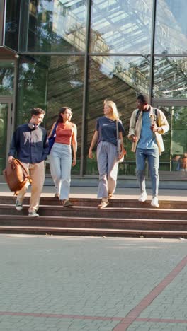 students walking on campus