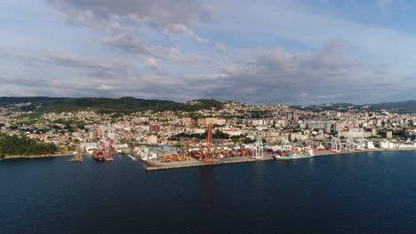 vigo city galicia spain aerial view