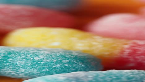 close-up of colorful sugar-coated candies