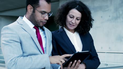 professional business people with tablet pc