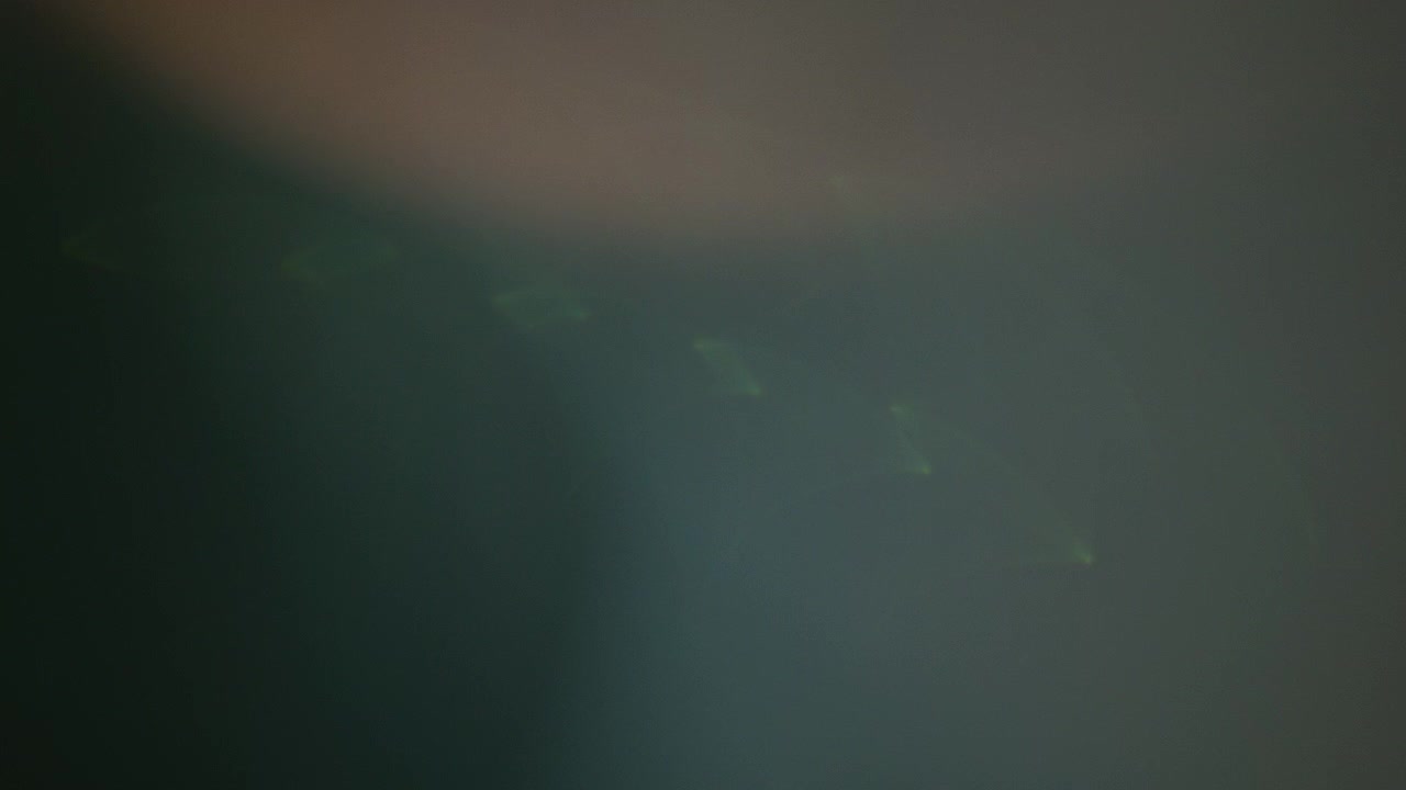 Light leaks recorded using real spherical lens and lens whacking technique