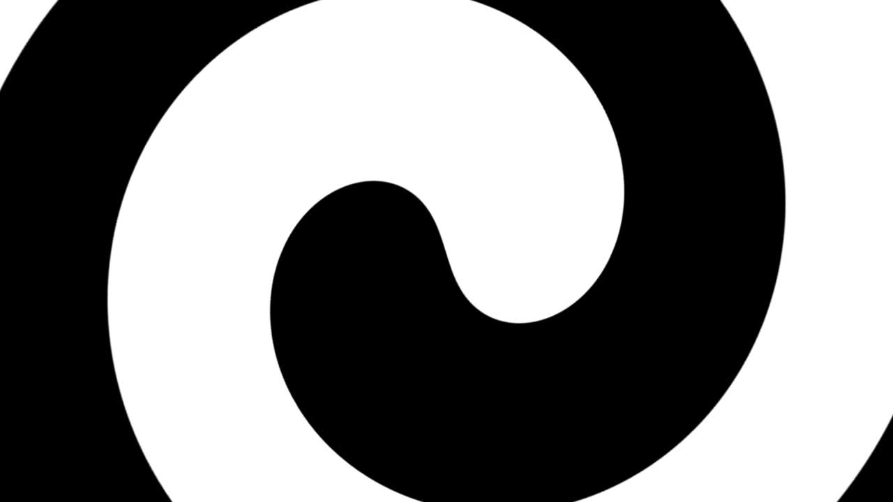 Swirling Black and White Yin Yang Symbol