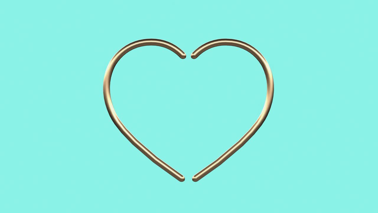 форма сердца зеленый фон 3d изображение движения