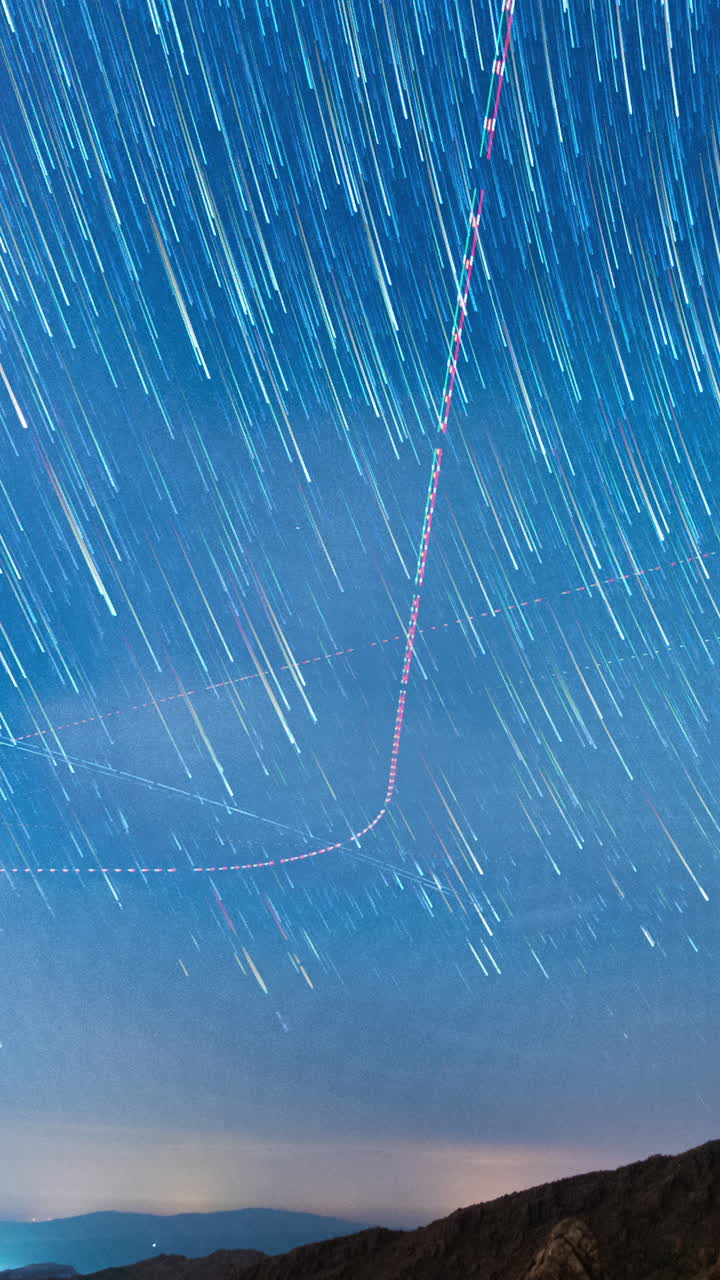 길이 있는 밤하늘의 별들, 수직 타임스 뷰