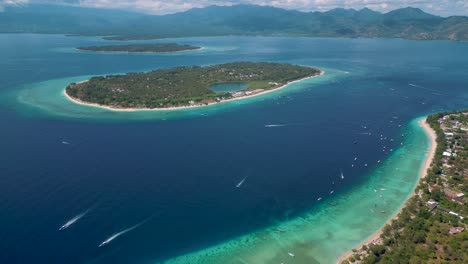 panoramic view of gili islands in indonesia