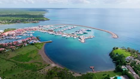 setting of casa de campo marina on tropical caribbean coastline