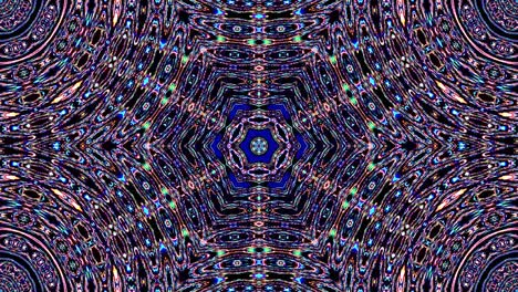 beautiful abstract lines shining bright light set smooth red blue color movement on black background