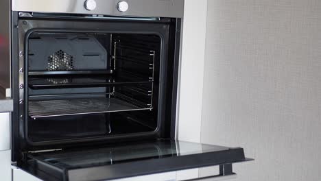 empty oven in a modern kitchen