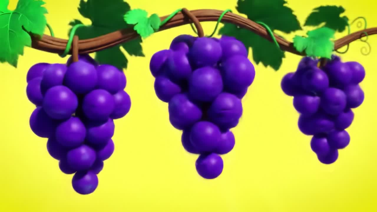 Vibrant Animated Grapes: A Playful Journey from Ordinary Fruit to Expressive Characters Showcasing Charm and Fun in Their Natural Wonder