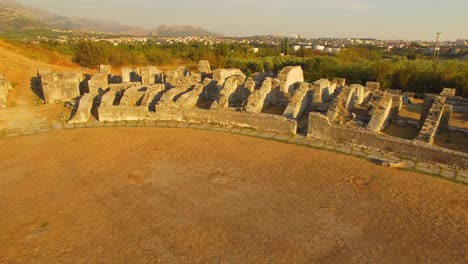 a beautiful view of the roman amphitheater