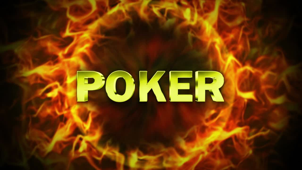 texto de póquer y anillo de fuego, bucle