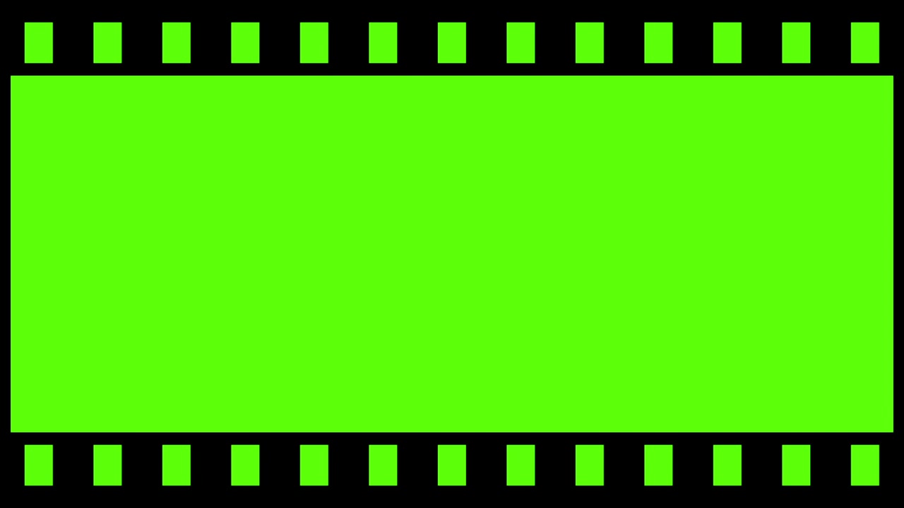 Cadre de pellicule avec fond vert
