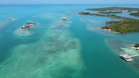 san barnardo archipelago islands in columbia's caribbean ocean, beautiful aerial