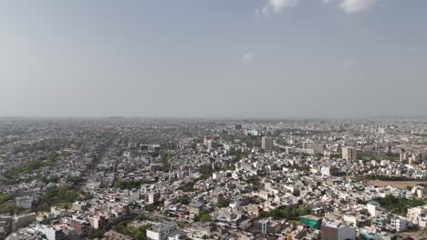 jaipur's infrastructure captured from a drone in broad daylight