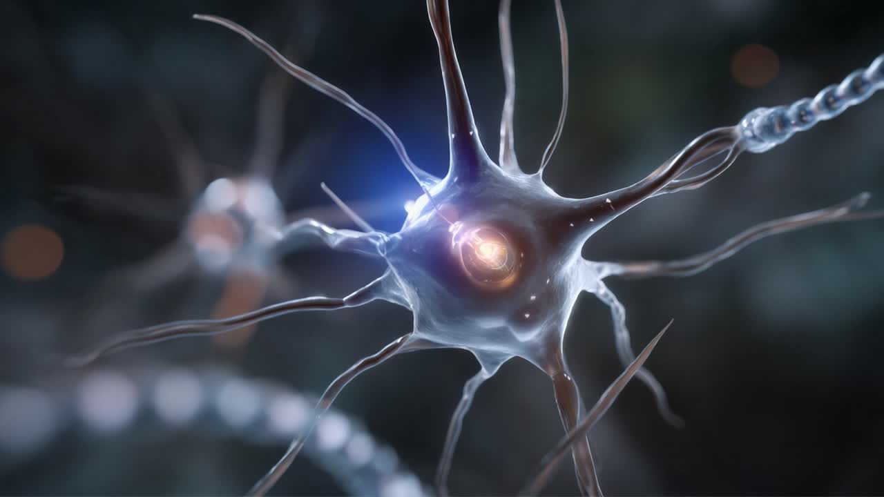 Dynamic Visualization of Neurons Firing: A Close-Up of Neurotransmission and Nerve Cell Activity in a Biological and Scientific Context