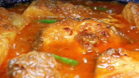 생선 커리 클로즈업
