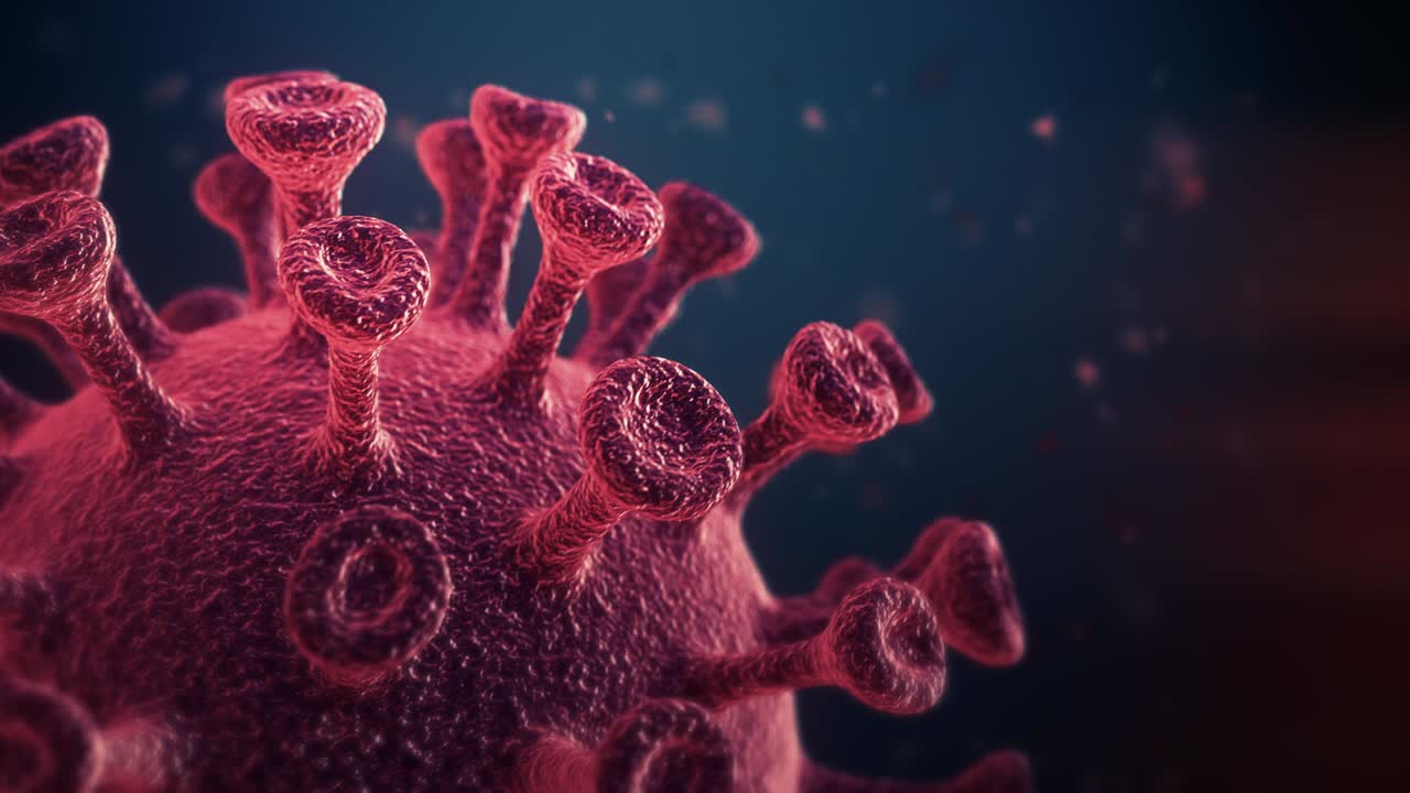 animación del coronavirus covid19 bucle de fondo en 3d