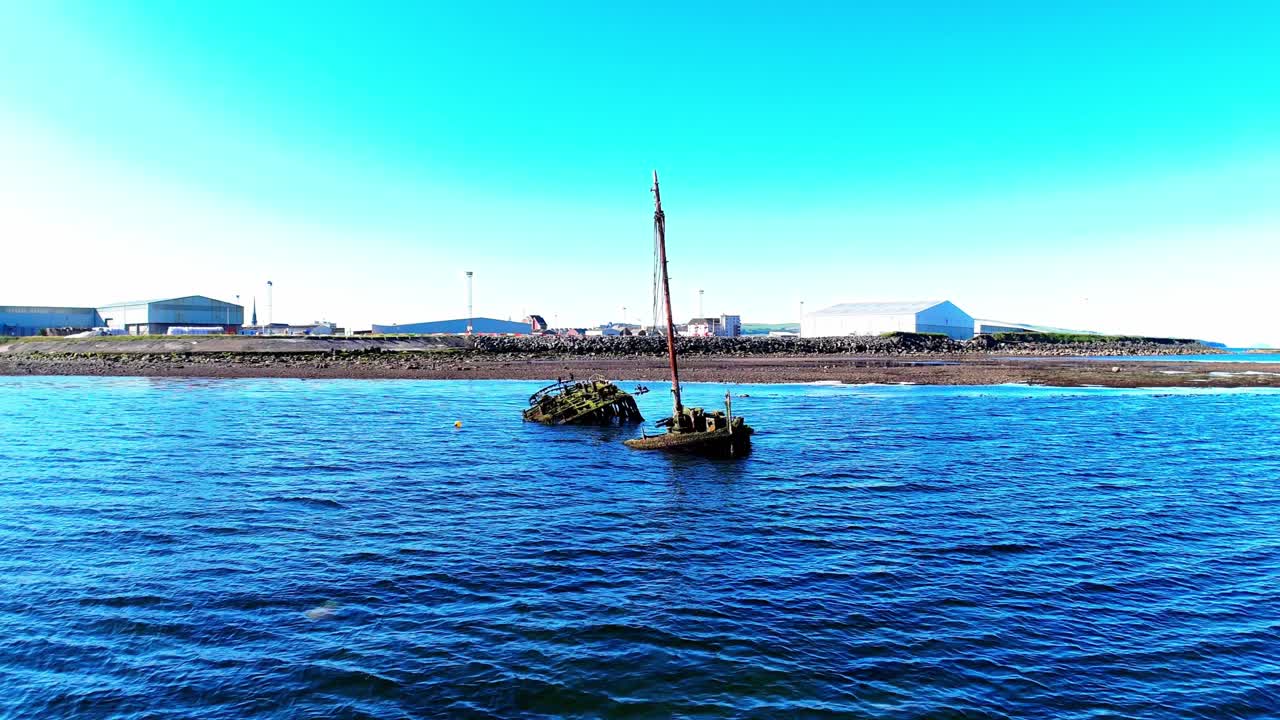 Sunset Aerial View, Nautical Landmark, Island Travel, Puffer Shipwreck