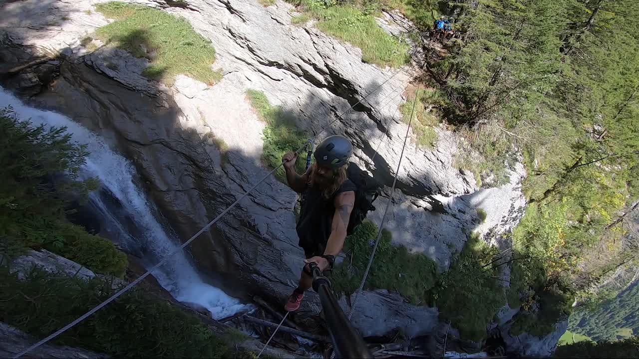 Via Ferrata Adventure: Climbing a Waterfall