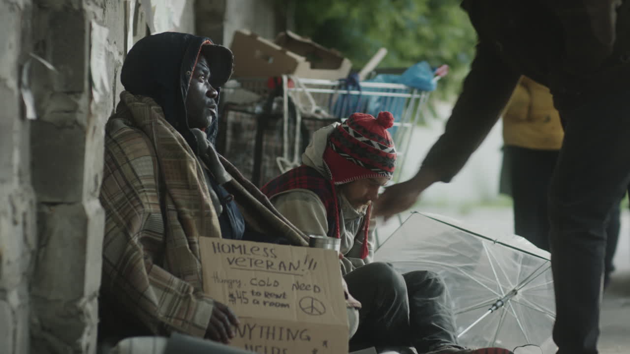 Two Street Beggars Having Talk