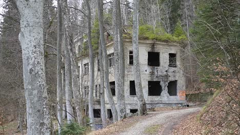 abandoned tuberculosis sanatorium in the mountains of sljeme, croatia