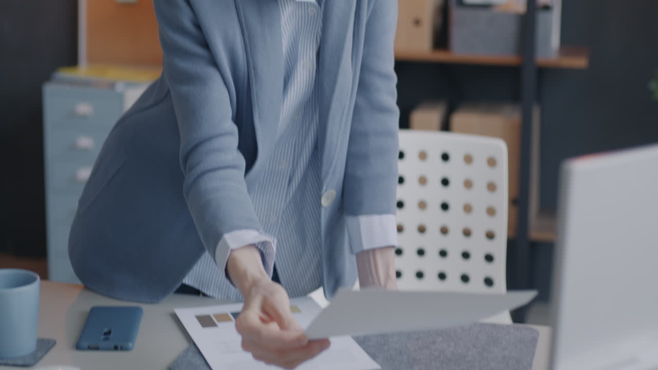 Businesswoman Working at Her Desk