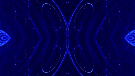 4k looped sci-fi 3d animación abstracta. las partículas azules brillantes forman líneas, estructuras simétricas como en el microworld o el espacio cósmico. para presentaciones de vacaciones, ceremonias como diseño de movimiento de bucle vj