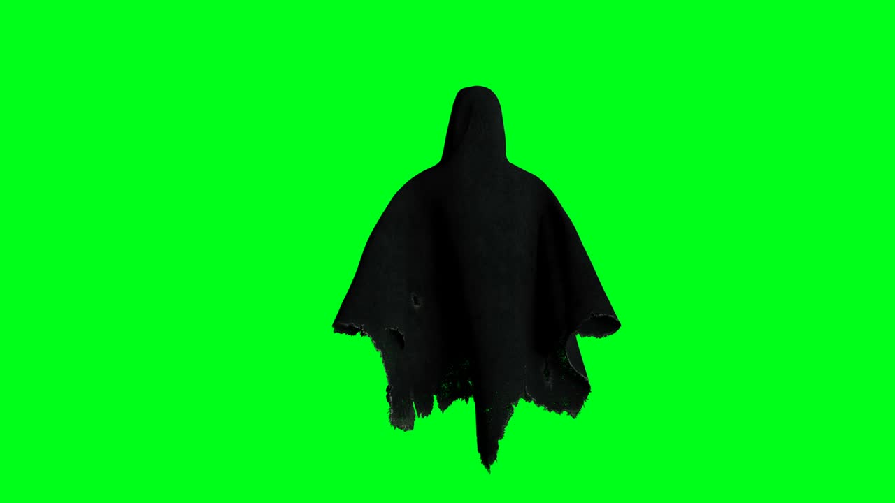 el misterio del miedo a la animación de fantasmas. la sudadera dinámica. el aislamiento. la animación realista de pantalla verde 4k.
