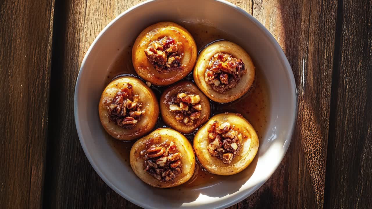 Baked Apples with Pecans and Caramel