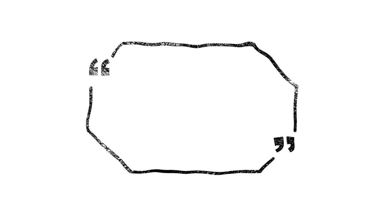 검은색과 색의 손으로 그린 스케치 스피치 인용 거품.