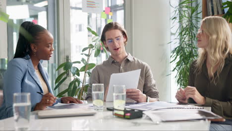 diverse team collaborating in a modern office