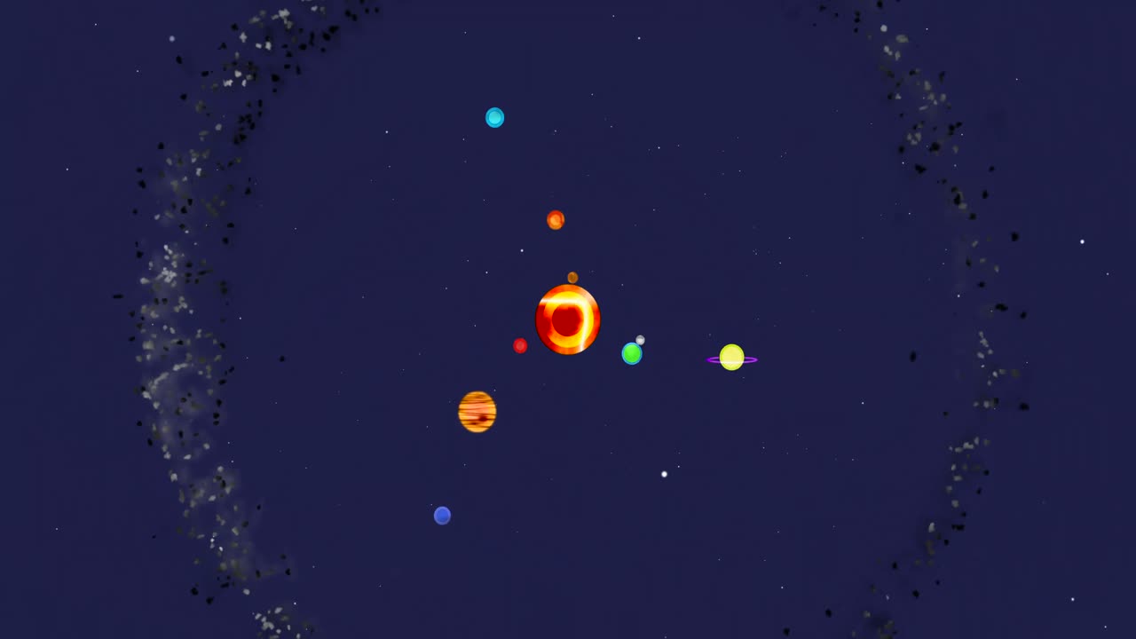 태양 주위를 공전하는 행성들