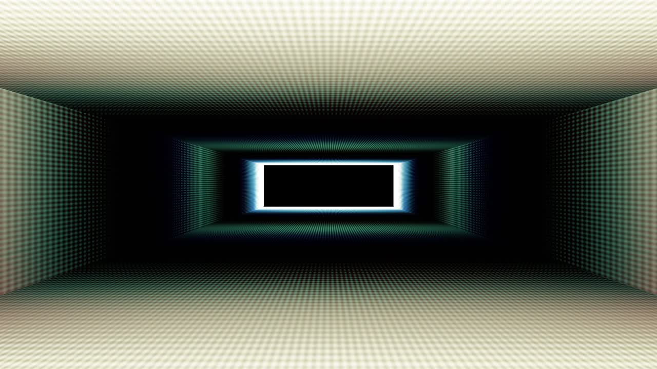 bucle de túnel de desplazamiento impulsado por ritmo abstracto analógico con textura de píxeles