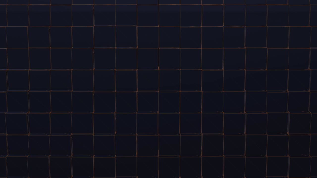 추상적인 캐스케이딩 큐브 배경이 회전하고 천천히 가까워집니다.