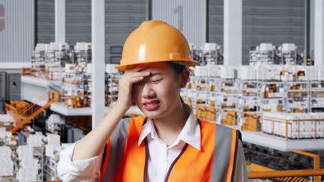 stressed warehouse worker