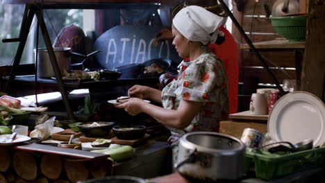 people working in a restaurant