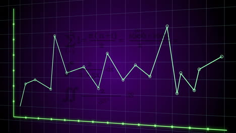 animación del procesamiento de datos y diagramas sobre fondo azul