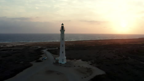 orbit around california lighthouse in aruba