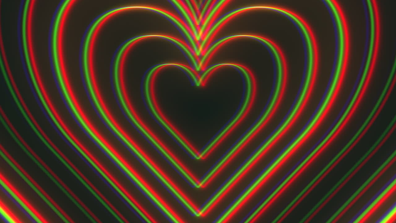 A heart-shaped figure composed of vibrant lines creatively depicts love and affection. The lines intricately form the recognizable silhouette of a heart in this artistic representation